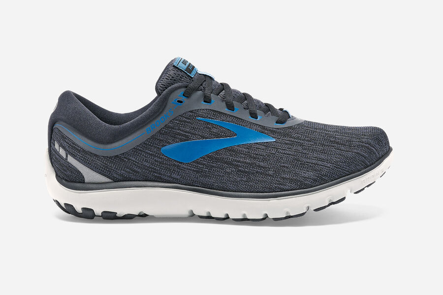 Brooks Pureflow 7 Road Loopschoenen Heren - Zwart/Blauw - 387215HVQ